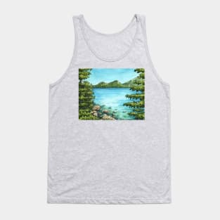 Jordan Pond in Acadia National Park Tank Top